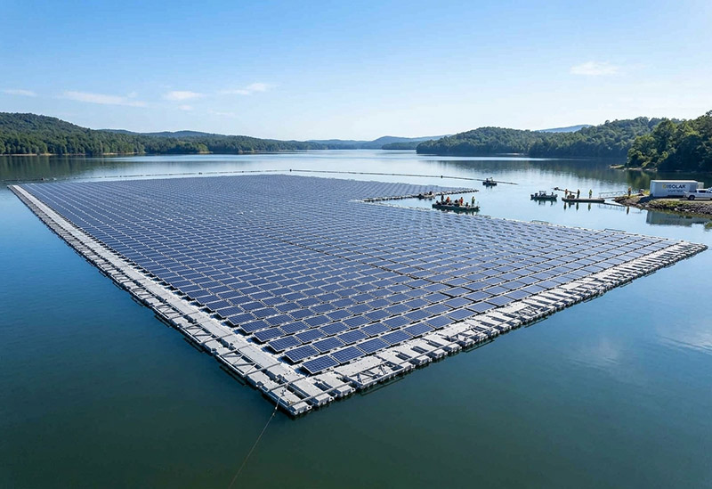 浮体式PVシステム：水面で太陽エネルギーを活用