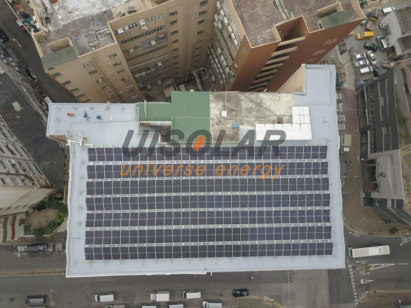 UISOLAR は香港で 121.8KW の三角形の取り付けプロジェクトを完了しました

